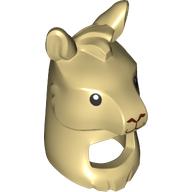 Costume / Mask, Llama Head with Eyes and Nose Print Beige
