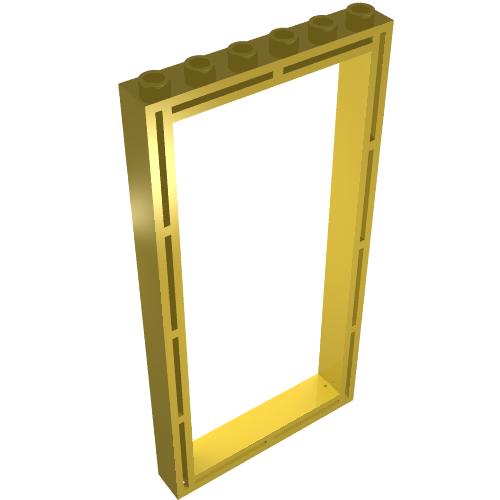 Tür Rahmen 1 × 6 × 10 Gelb