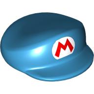 Nintendo Figure, Hat, Large, with Red Mario Logo Print Dunkelazur