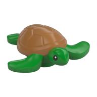 Animal, Turtle / Sea Turtle with Black Eyes, Medium Nougat Shell print Hellgrün