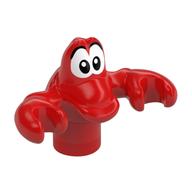 Animal, Crab, Sebastian with Eyebrows Print Red