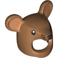 Costume / Mask, Mouse, Black Eyes, Nose, Whiskers Print Medium Nougat