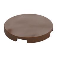 Tile Round 3 × 3 Reddish Brown