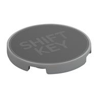 Tile Round 3 × 3 with 'SHIFT KEY' on Black Background Print Hellblaugrau