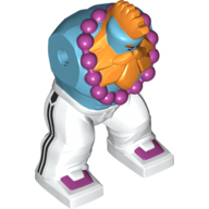 Body Giant, White Pants, Magenta Beads, Orange Beard print Mittelazur