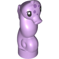 Animal, Seahorse with Black Eyes, Medium Lavender Spots Lavendel