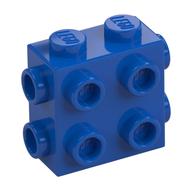 Brick Special 1 × 2 × 1 2/3 with 8 Studs on 3 Sides Blue