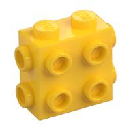 Brick Special 1 × 2 × 1 2/3 with 8 Studs on 3 Sides Yellow