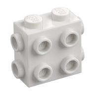 Stein speziell 1 × 2 × 1 2/3 mit 8 Noppen auf 3 Seiten Weiß