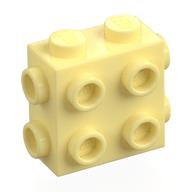 Brick Special 1 × 2 × 1 2/3 with 8 Studs on 3 Sides Bright Light Yellow