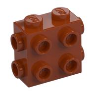 Brick Special 1 × 2 × 1 2/3 with 8 Studs on 3 Sides Dark Orange