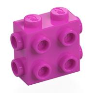 Brick Special 1 × 2 × 1 2/3 with 8 Studs on 3 Sides Dark Pink