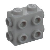 Brick Special 1 × 2 × 1 2/3 with 8 Studs on 3 Sides Light Bluish Gray