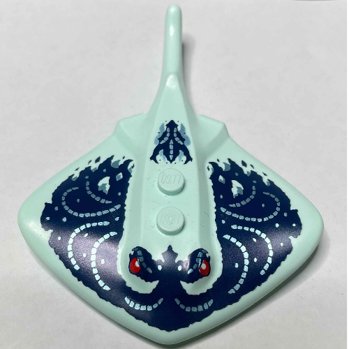 Animal, Stingray with Dark Blue Markings, Red Eyes print Hellaqua