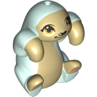 Animal, Sloth with Tan Belly, Bright Light Yellow Eyes, Smile print [Keine Farbe/Beliebige Farbe]