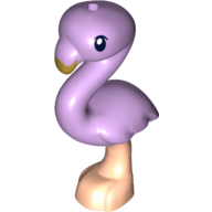 Animal, Bird, Flamingo with Light Nougat Leg, Black Eye and Olive Green Beak [Keine Farbe/Beliebige Farbe]