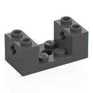 Stein speziell 2 × 4 × 1 1/3 mit Achslöcher und 2 × 2 vertieft und Loch