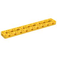 Technic Beam Frame 3 × 19 with 2 Center Cross Beams, 3 Openings Thick Yellow
