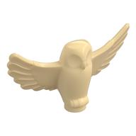 Animal, Bird, Owl Small with Open Wings [Plain] Beige