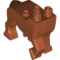 Creature Body Part, Centaur Torso and Legs with Dark Brown Tail print Dunkelorange