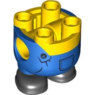 Minion Body, Blue Overalls print Yellow