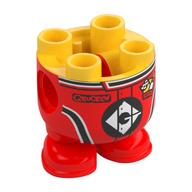 Minion Body, Red Racing Suit, White/Black Logo print Gelb