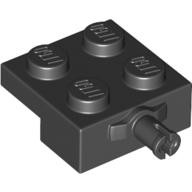 Plate Special 2 × 2 with Wheel Holder with Widened Center Pin