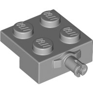 Plate Special 2 × 2 with Wheel Holder with Widened Center Pin Hellblaugrau