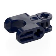 Technic Axle Connector 2 × 3 with Ball Socket, Closed Sides Dark Blue