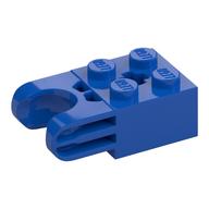 Technic Stein speziell 2 × 2 mit Kugelpfanne breit und Achsloch, Nr. Arm Löcher Blau