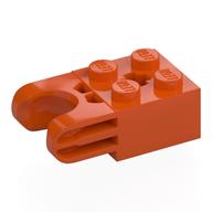 Technic Brick Special 2 × 2 with Ball Socket Wide and Axle Hole, No Arm Holes Reddish Orange