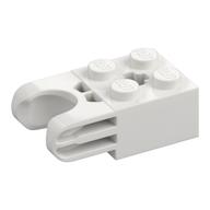 Technic Brick Special 2 × 2 with Ball Socket Wide and Axle Hole, No Arm Holes White