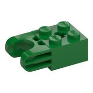 Technic Brick Special 2 × 2 with Ball Socket Wide and Axle Hole, No Arm Holes Green