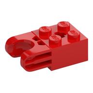 Technic Brick Special 2 × 2 with Ball Socket Wide and Axle Hole, No Arm Holes Red