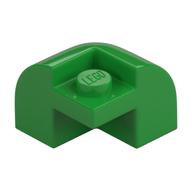 Brick Round, Curved 2 × 2 × 1 1/3, Corner Bright Green