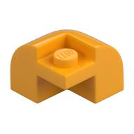 Stein rund, gebogen 2 × 2 × 1 1/3, Ecke Leuchtendes Hellorange