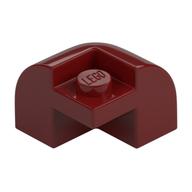 Brick Round, Curved 2 × 2 × 1 1/3, Corner Dark Red