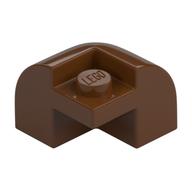 Brick Round, Curved 2 × 2 × 1 1/3, Corner Reddish Brown