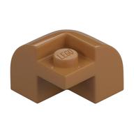 Brick Round, Curved 2 × 2 × 1 1/3, Corner Medium Nougat