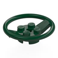Steering Wheel with 4 Studs on Center Dark Green