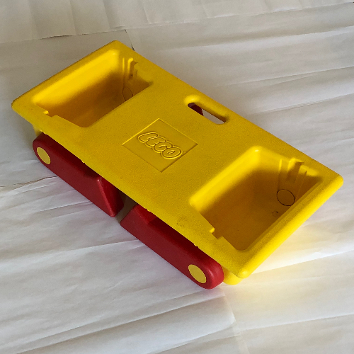 Playtable with Red Folding Legs Yellow