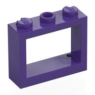 Fenster 1 × 3 × 2 Dunkellila