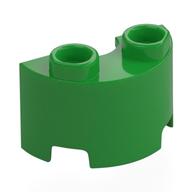 Stein rund, halb 1 × 2 Hellgrün