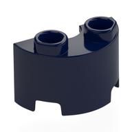 Brick Round, Half 1 × 2 Dark Blue
