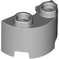 Stein rund, halb 1 × 2 Hellblaugrau