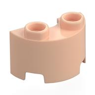 Stein rund, halb 1 × 2 Hellnougat