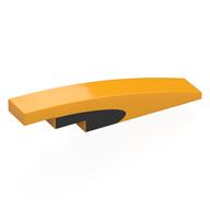 Brick Curved 1 × 6 with Black Oval on Side print Bright Light Orange