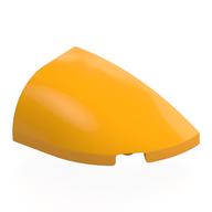 Brick Round, Curved Double 3 × 2 Beveled with Stud Notch Right Leuchtendes Hellorange