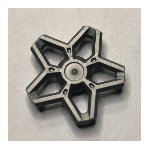 Wheel Cover 5 Spoke, No Rim Flat Silver
