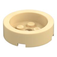 Brick Round 4 × 4 with Recessed Center Tan